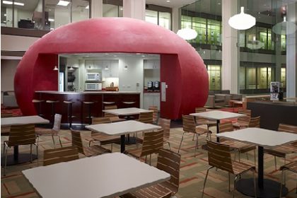 Abelson Taylor's in-house atrium cafe at 33 W. Monroe (photo: CharterSills)