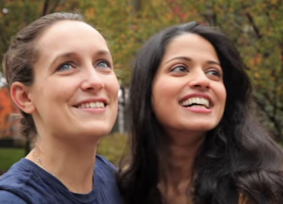Lisa Cordileone and Mouzam Makkar in "Easy Abby"