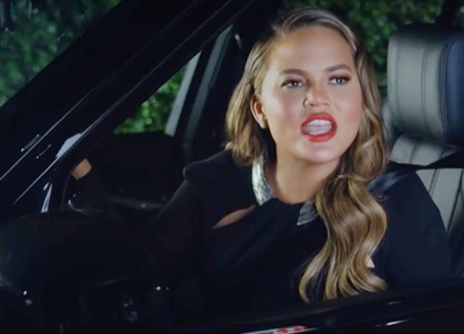 Chrissy Teigen at the drive-thru