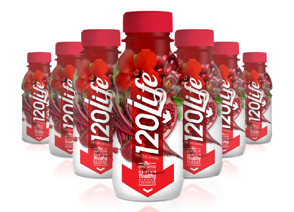 120/Life — "The first functional drink to promote normal blood pressure."