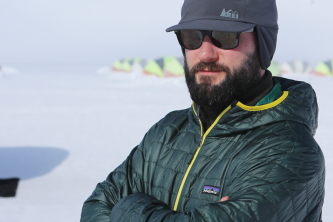 Seth Deahl on location in Antarctica (Photo: Igor Kropotov)