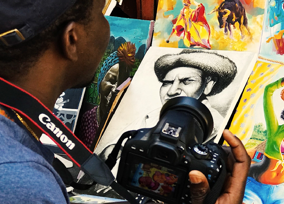 Loyola student Cesaire Souissa Mounda in Cuba