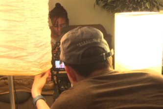 Rodriguez on set