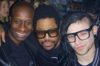 Lawrence with Felix da Housecat and Skrillex