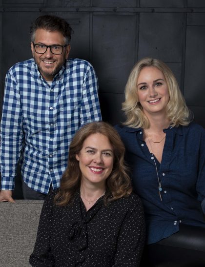 Chief Creative Officer Matt Ian, President Angela Johnson, and Chief Strategy Officer Conner Huber