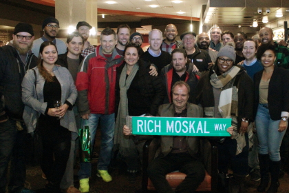 Moskal surrounded by well-wishers at AMC