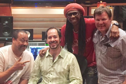 Dakich with Nile Rogers and Chic at CRC's Studio 4