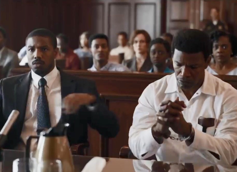 Michael B. Jordan and Jamie Foxx in 'Just Mercy,' directed by Destin Daniel Cretton
