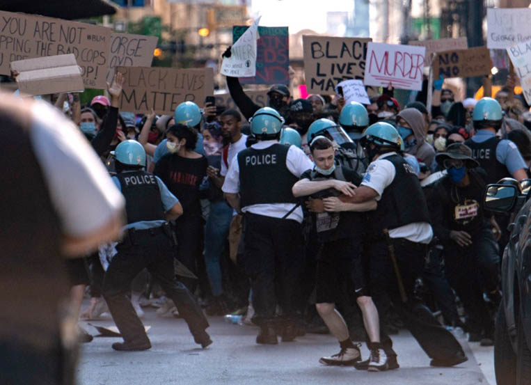 Chicago recovering from a weekend of violent protests