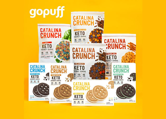 Catalina Snacks Keto-friendly cereals uses Gopuff delivery