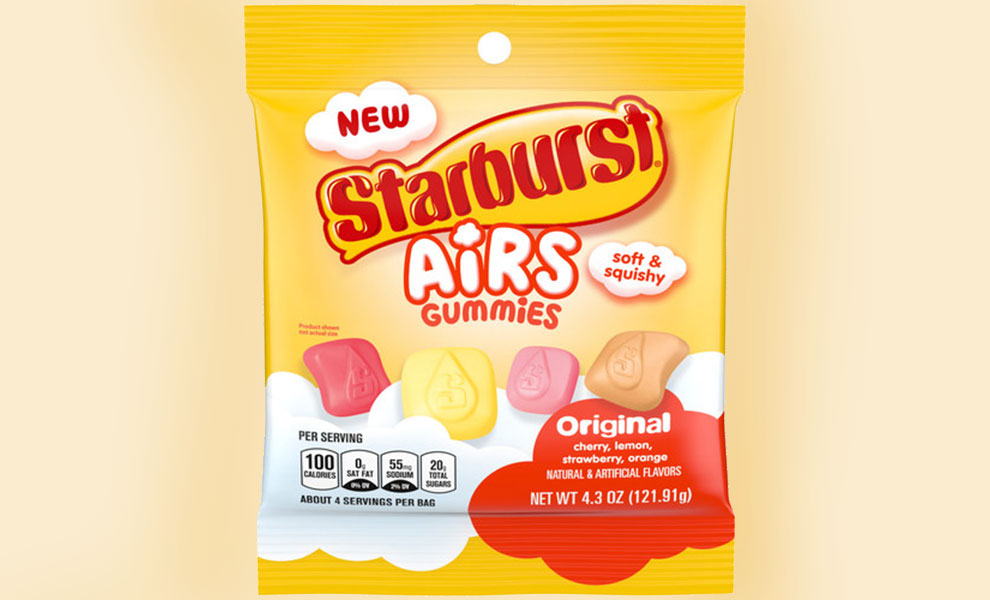 Mars Wrigley aerated gummies STARBURST Airs